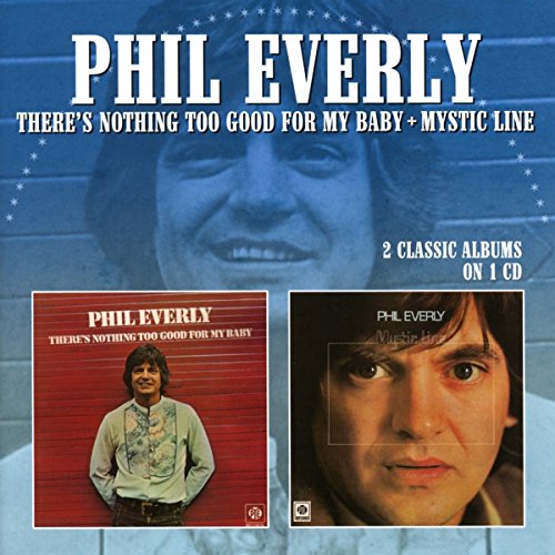 "CD cover featuring Phil Everly, with two album covers and a blue-toned background image."