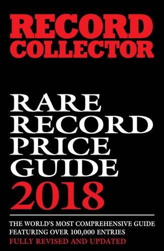 "Black book cover with 'Record Collector' in red and 'Rare Record Price Guide 2018' in white."