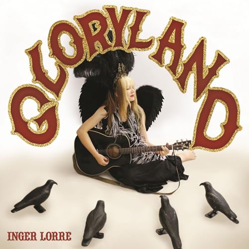 CD cover: woman with guitar, black wings, and surrounding raven figures.