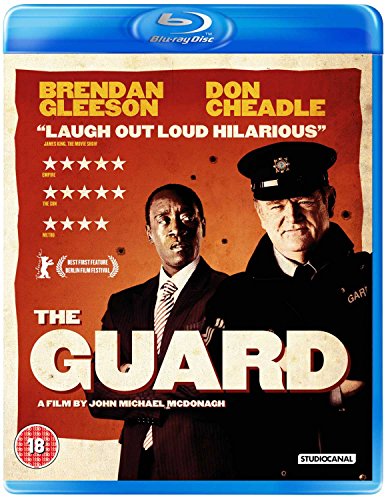 Blu-ray cover for "The Guard" featuring Brendan Gleeson and Don Cheadle.