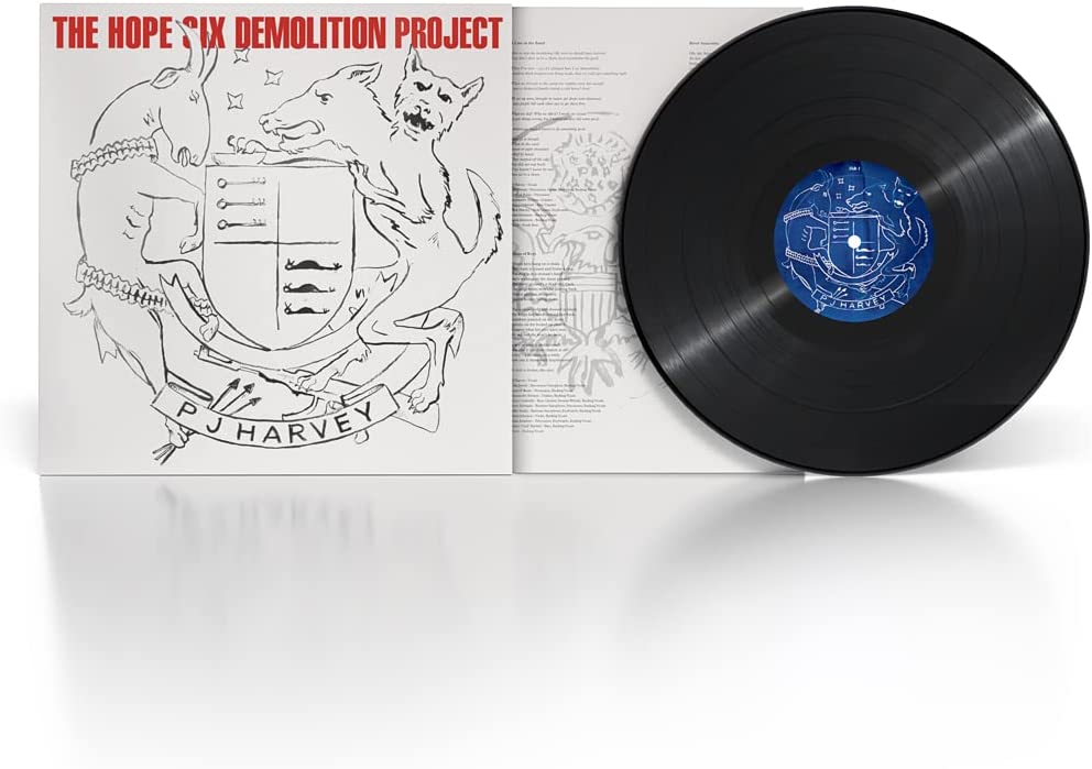 PJ Harvey’s “The Hope Six Demolition Project” vinyl record and cover art.