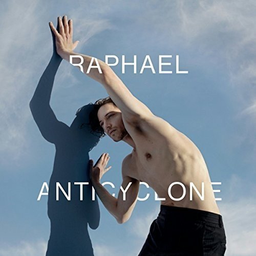 CD cover: shirtless man reaching up against a cloudy sky.