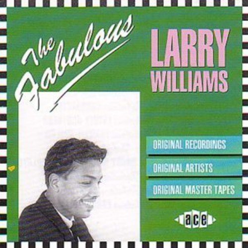 CD cover with black and white photo of Larry Williams on green background.