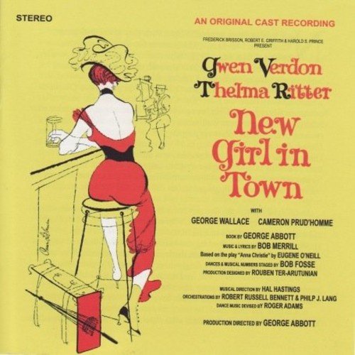 "Yellow album cover with illustration of a woman in red dress sitting at a bar."