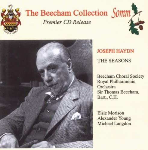 CD cover for āThe Seasonsā featuring portrait of Sir Thomas Beecham.