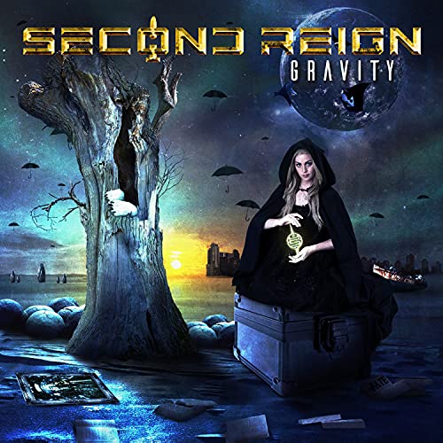 CD cover for Second Reign’s “Gravity” featuring a hooded figure and tree.