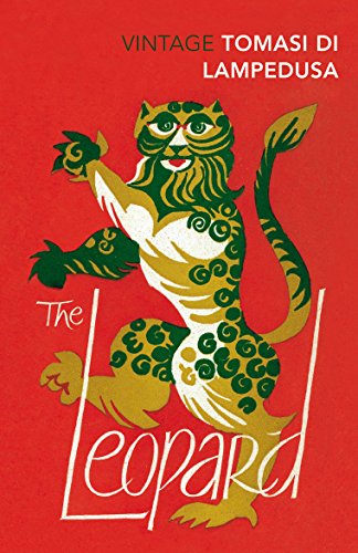 Red book cover with stylized leopard illustration and white text "The Leopard".