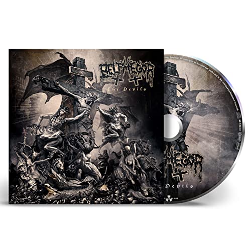 CD case and disc for Belphegor’s “The Devils” album, demonic imagery.