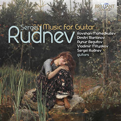 CD cover: "Music for Guitar" with painting of a woman in a landscape.