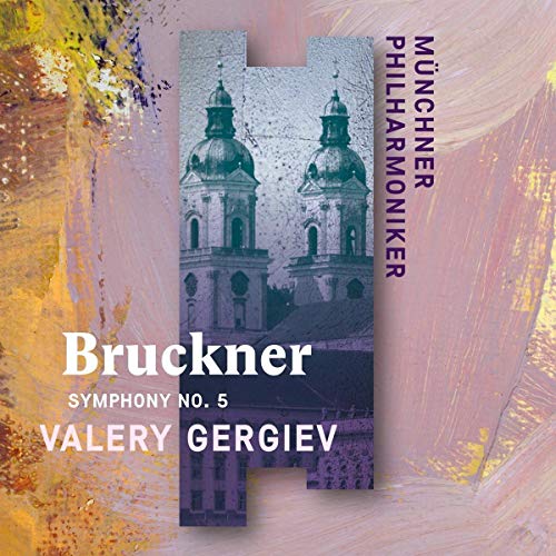 "CD cover with church image, artist and composer names, and abstract background."