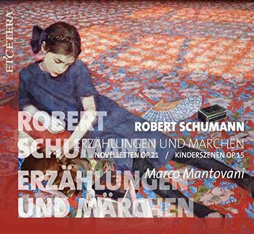 CD cover: young woman with fan, text “Robert Schumann” and “Marco Mantovani.”