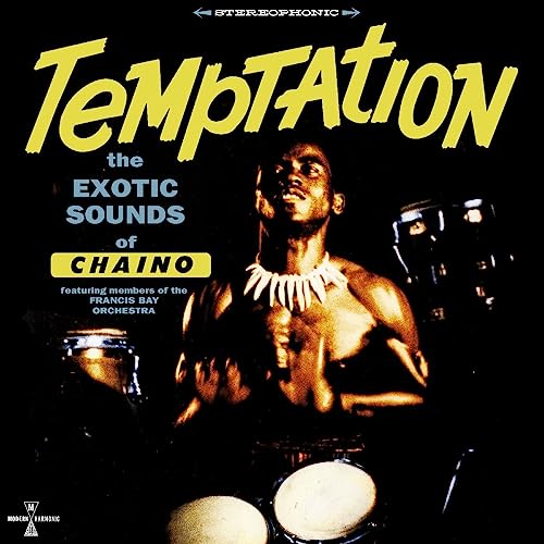 CD cover for Chaino’s “Temptation” featuring a drummer in profile.