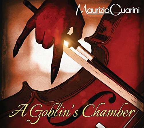 CD cover: red hand pointing at a violin in darkness.