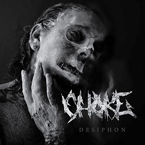Dark album cover featuring a distorted, distressed face and band logo.