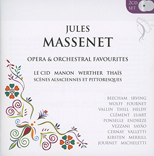 CD cover for Jules Massenet’s opera and orchestral favorites, floral design.