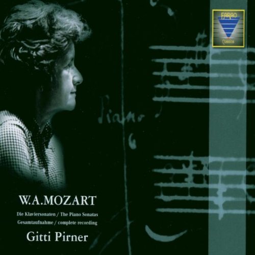 CD cover featuring a portrait of Mozart and musical notation.