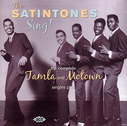 "Album cover featuring a black and white photo of five men in suits."
