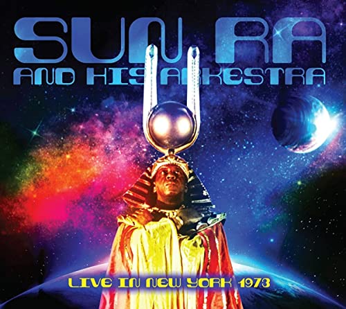Sun Ra album cover featuring a cosmic, colorful portrait and text.