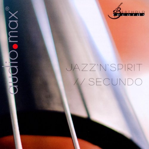 "CD cover with blurry silver tubes and orange background, displaying 'Jazz 'N' Spirit // Secundo'."