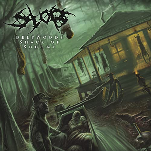 Dark album cover depicting a dilapidated shack in a dense, eerie forest.