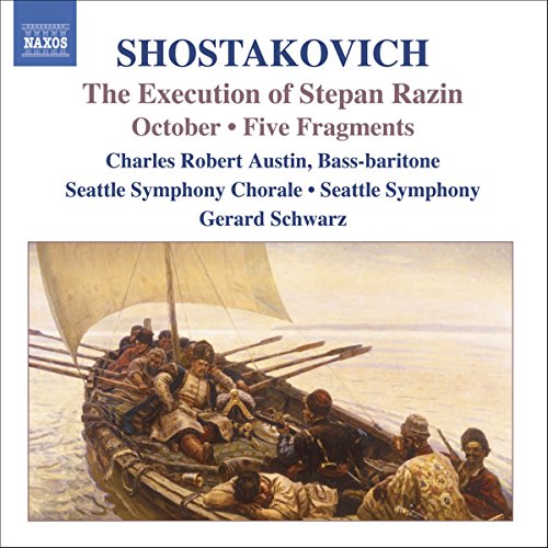 CD cover for Shostakovich's "The Execution of Stepan Razin" with painting.