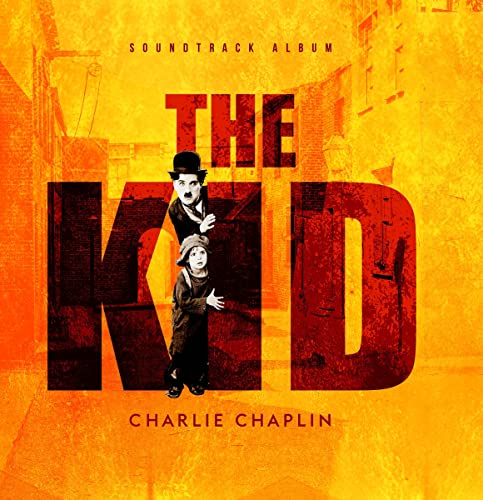 Album cover for "The Kid" soundtrack featuring Chaplin and a child.