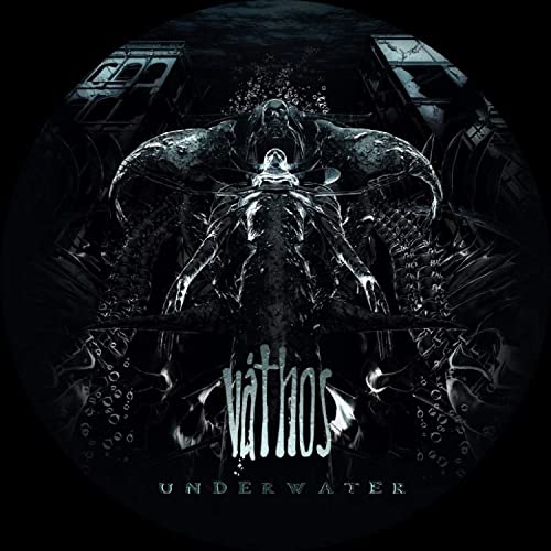 Dark fantasy album cover featuring a monstrous figure in water.