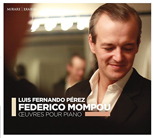 CD cover featuring a portrait of Federico Mompou, a classical pianist.