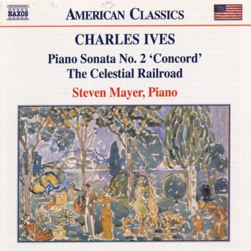 CD cover with abstract painting and text "Steven Mayer, Piano" on a white background.