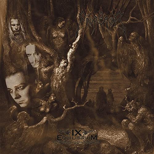 Dark fantasy album cover featuring ghostly figures among twisted trees.