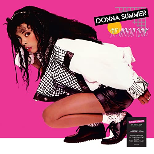 Donna Summer album cover, "Cats Without Claws," featuring a seated portrait.