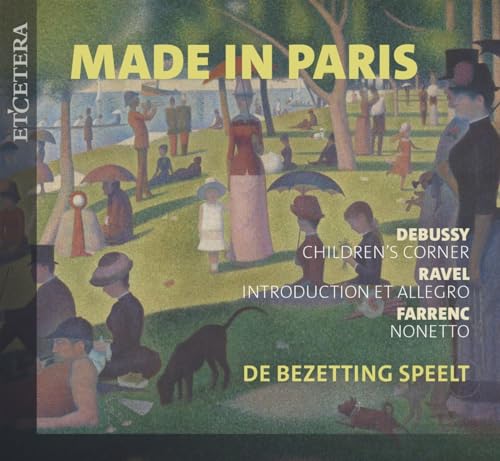 CD cover depicting a pointillist painting of people in a park.