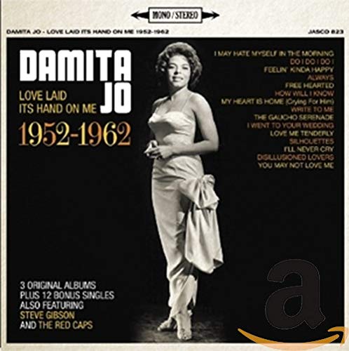 Jo Damita album cover, black and white portrait, 1952-1962 compilation.
