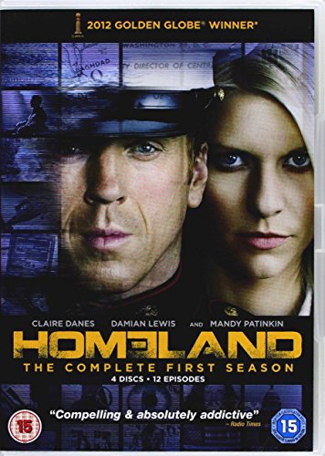 DVD cover for "Homeland - Season 1" featuring a man and woman's faces.