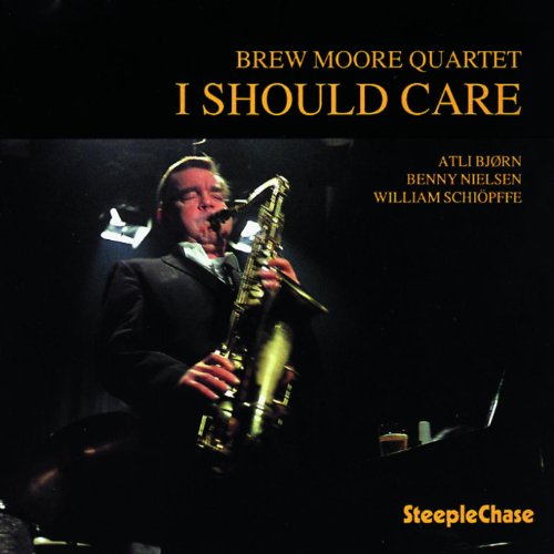 CD cover featuring a saxophonist performing under stage lights.