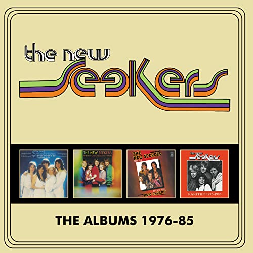 CD cover for The New Seekers’ albums 1975-1985, featuring band photos.