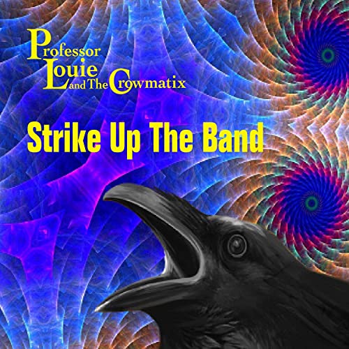 CD cover with colorful swirls, a crow, and band name text.