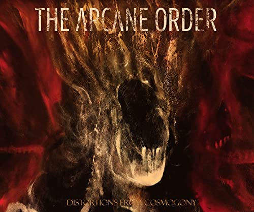 CD cover for "Arcane Order" featuring a distorted, skull-like image in red.