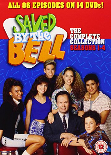 “Saved By The Bell” DVD cover featuring the main cast and series logo.