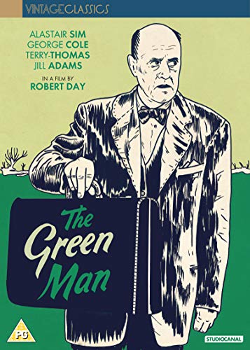 DVD cover for "The Green Man" featuring a man in a suit.