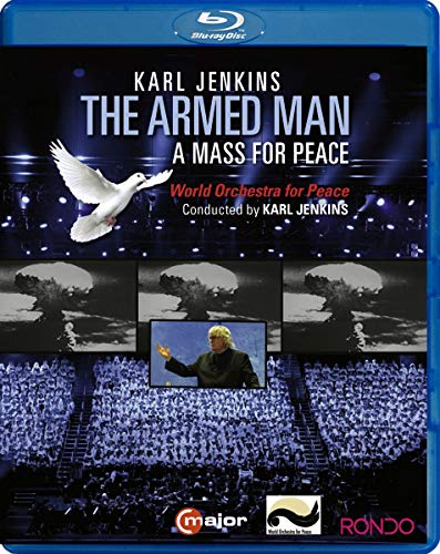 Blu-ray cover for "The Armed Man" featuring a dove and orchestra.