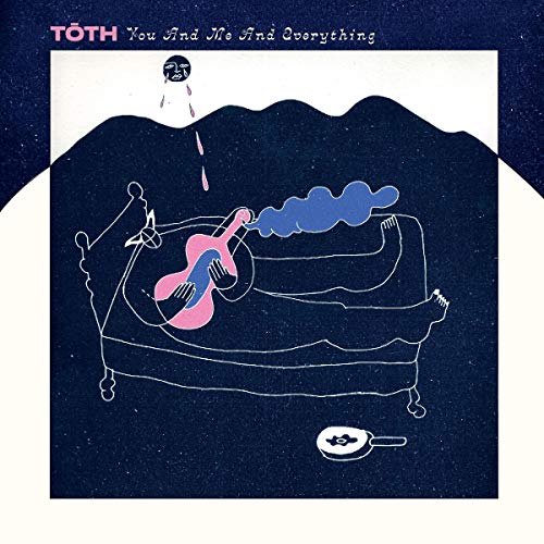 Album cover: stylized illustration of a person and guitar in a tub.