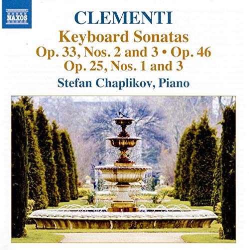 CD cover featuring a garden fountain and text: "Stefan Chaplikov, Piano.