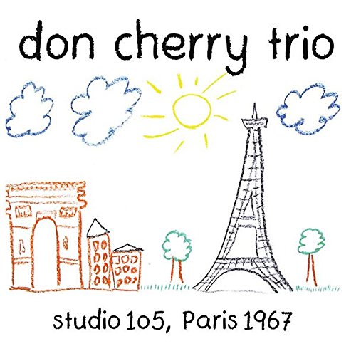 CD cover: Don Cherry Trio, childlike drawing of Paris landmarks.