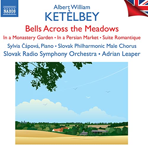CD cover for Ketelbey’s “Bells Across the Meadows” with landscape image.