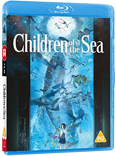 Children of the Sea" Blu-ray cover with underwater scene and figures.
