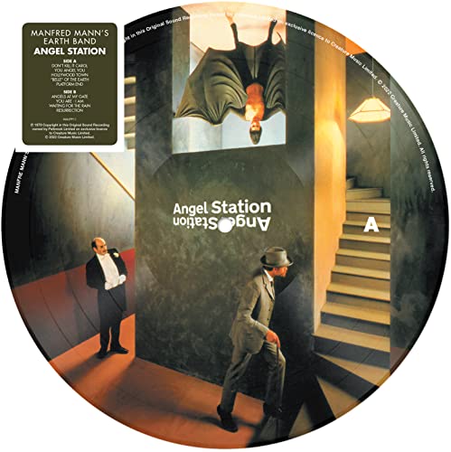 Vinyl record for Manfred Mann's Earth Band's "Angel Station" album cover.