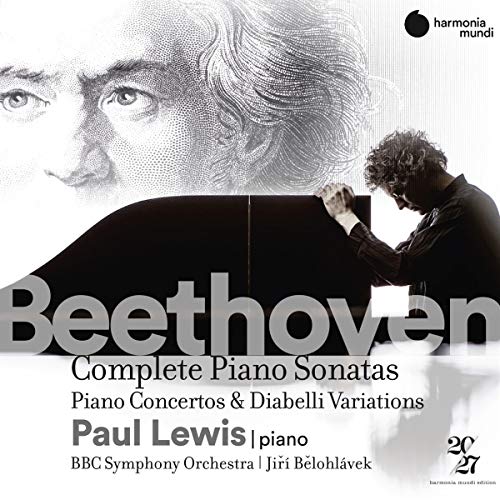 CD cover for Beethoven piano works performed by Paul Lewis.