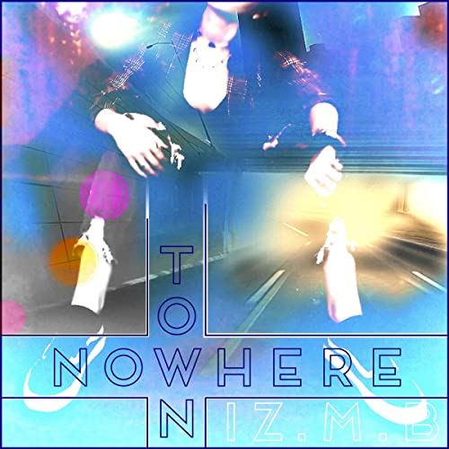 CD cover for Iz.m.b.'s "Nowhere Town" with distorted figure and text.