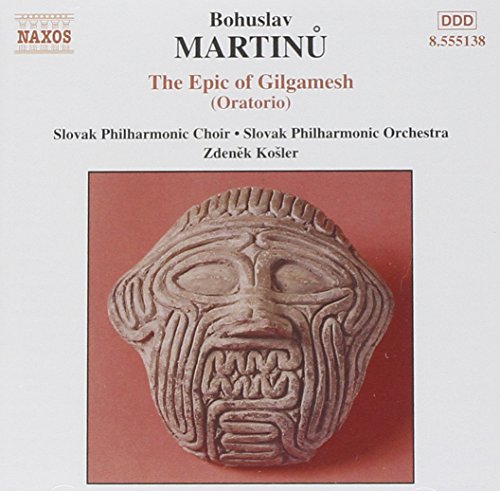 CD cover for Martinu’s “The Epic of Gilgamesh” featuring a sculpted mask.